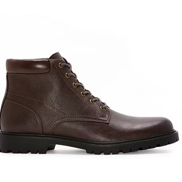 NiB Mutual Weave Men\'s Freeport Flat Heel Lace Up Boots Size 12 M $100 RY1311